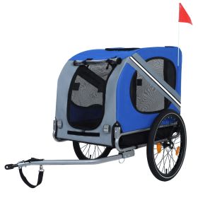 Large Folding Bike Trailer for Dogs – 66LB Capacity All-Terrain Pet Carrier, Durable Steel Frame for Cycling, Jogging, Camping & Outdoor Adventures (Color: as Pic)
