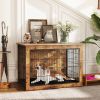 Dog Crate Furniture with Cushion and Double Doors for Small/Medium Dogs